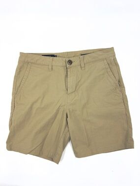 Roark Mens Shorts Size 32 Tan Chino 7 Inch Inseam Flat Front Casual Preppy